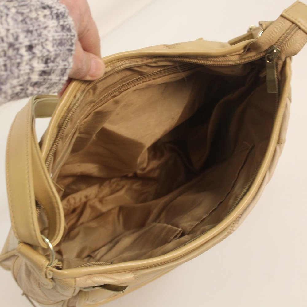 Silano Germany Tan Patchwork Leather Handbag - image 7